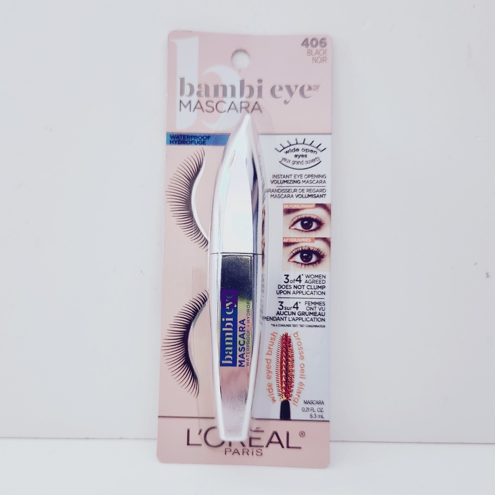 🐢2/$15 Loreal Paris Bambi Eye Lasting Volume Waterproof Mascara Black